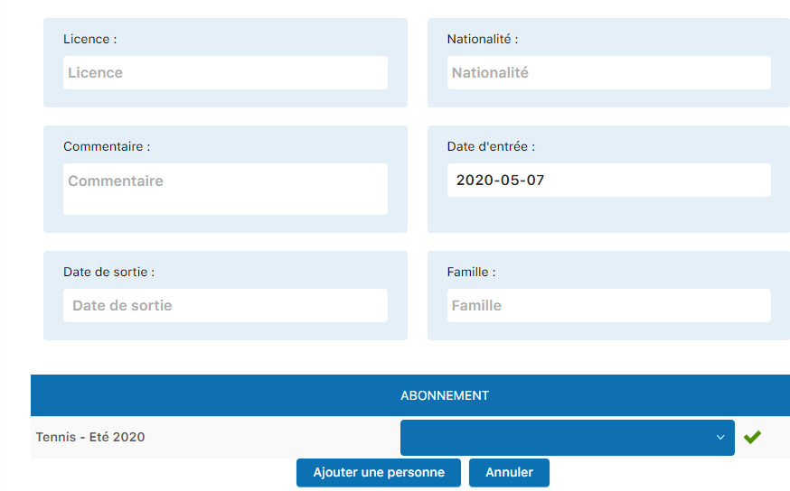 Formulaire ajout membre - partie 3